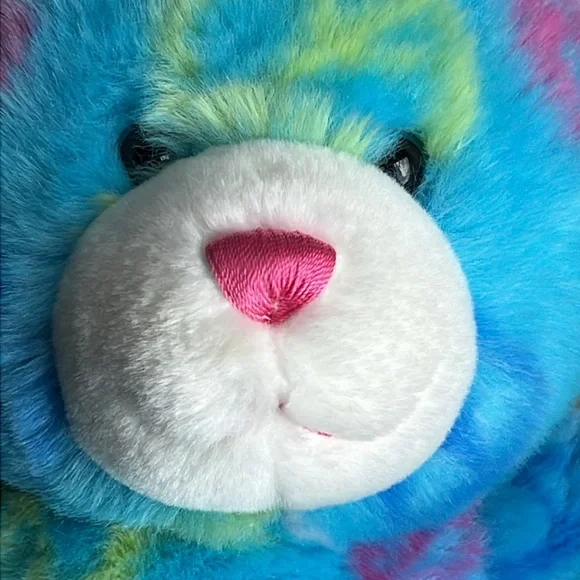 BUILD A Bear 15” Aqua Peace Sign Plush Bear - Picture 4 of 8